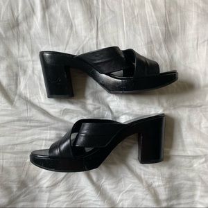 Vintage Black Robert Clergerie Chunky Heeled Sandals